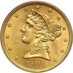1901-S $5 Liberty