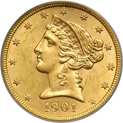 1901-S $5 Liberty