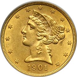 1901-S $5 Liberty