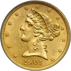 1901/0-S $5 Liberty