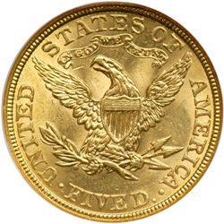 1907 $5 Liberty NGC MS63