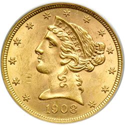 1908 $5 Liberty