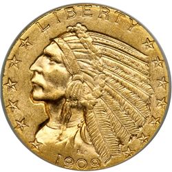 1909-D $5 Indian PCGS MS62
