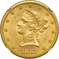 1887-S $10 Liberty NGC MS62