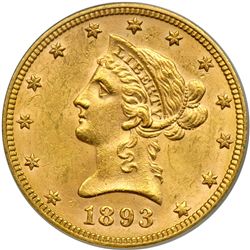 1893 $10 Liberty PCGS MS62