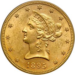 1895 $10 Liberty PCGS MS62