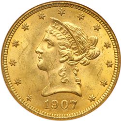 1907 $10 Liberty NGC MS63