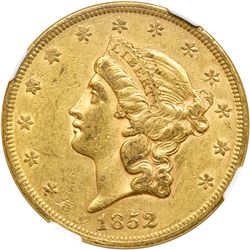 1852 $20 Liberty NGC AU53