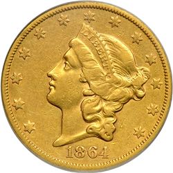 1864-S $20 Liberty PCGS EF40