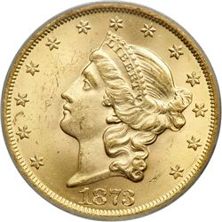1873 $20 Liberty. Open 3 PCGS MS63
