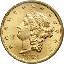 1873 $20 Liberty. Open 3 PCGS MS62