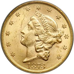 1873 $20 Liberty. Open 3 PCGS MS62