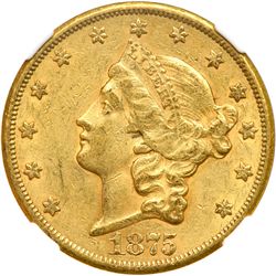 1875-CC $20 Liberty NGC AU55