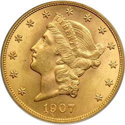1907-D $20 Liberty