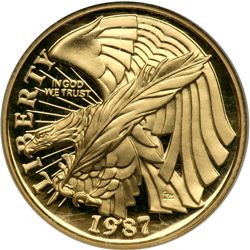 1987-W Constitution $5 Gold
