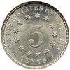 Image 2 : 1876 Shield 5C NGC MS65