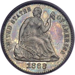 1868 Liberty Seated H10C