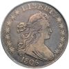 Image 1 : 1806 Bust 50C. Pointed 6, Stem