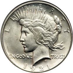 1921 Peace $1 NGC MS65