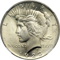 1923 Peace $1 NGC MS66