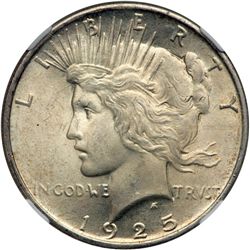 1925 Peace $1 NGC MS66