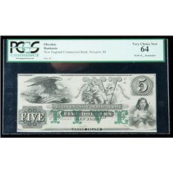 18__ $5 Remainder, New England Commercial Bank, Newport