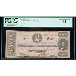 T-54 1852 $2. PCGS Very Choice New 64
