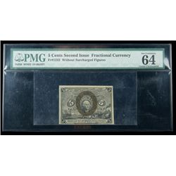 1863, 5c Fractional Currency. Second Issue, without sur