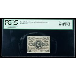 1864, 5c Fractional Currency. Third Issue, red reverse.