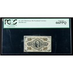 1864, 10c Fractional Currency. Third Issue, red reverse