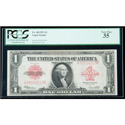1923, $1 United States Note. PCGS Very Fine 35