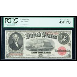 1917, $2 United States Note. PCGS Extremely Fine 45PPQ