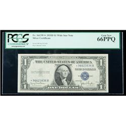 1935-D, $1 Silver Certificate. Wide Star Note. PCGS Gem