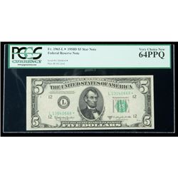 1950-D, $5 Federal Reserve Note. Star Note. PCGS Very C