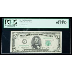 1950-E, $5 Federal Reserve Note. PCGS Gem New 65PPQ