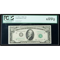 1950-C, $10 Federal Reserve Note. PCGS Gem New 65PPQ