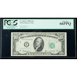 1950-D, $10 Federal Reserve Note. PCGS Gem New 66PPQ