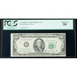 1950-C, $100 Federal Reserve Note. Star Note. PCGS Abou