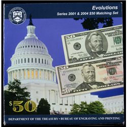 2001/2004 Evolutions $50 BEP Matching Set