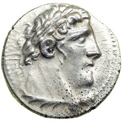 Phoenicia, Tyre, 76/5 BC. AR Shekel (or Phoenician-Weight Tetradrachm; 14.23 g) dated year 51. EF