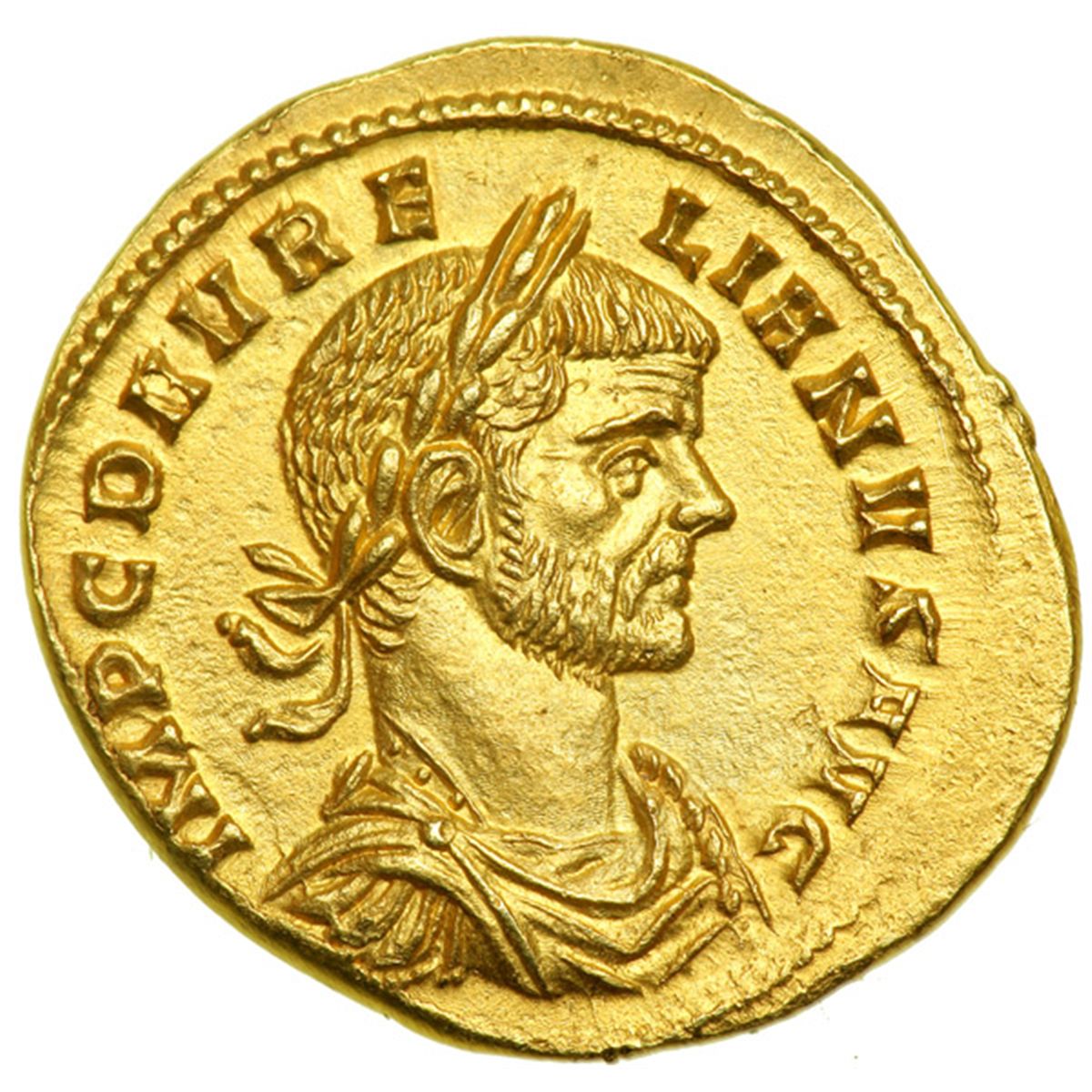Aurelian, AD 270275. Gold Solidus (4.51 g) minted at Mediolanum (Milan). AU