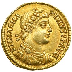 Magnus Maximus, AD 383-388. Gold Solidus (4.59 g) minted at London (Londinium-Augusta), c. AD 385-38