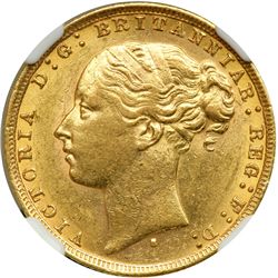 Australia. Sovereign, 1879-S. NGC AU58