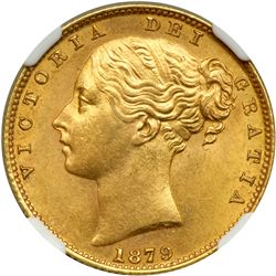 Australia. Soveregin, 1879-S. NGC MS61