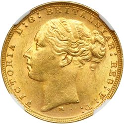 Australia. Sovereign, 1879-M. NGC MS62