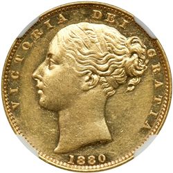 Australia. Sovereign, 1880-M. NGC AU58