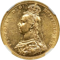 Australia. Sovereign, 1888-M. NGC MS61