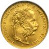 Image 1 : Austria. 8 Florins/20 Francs, 1892. NGC MS66