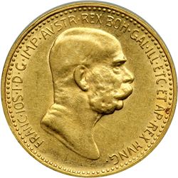 Austria. 10 Corona, 1909. EF