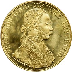Austria. 4 Ducats, 1915. AU